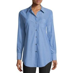 Theory Robertson Icon Shirt crisp button up Blue Cotton Button Down